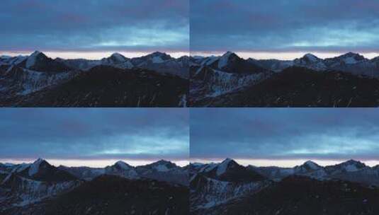 日落后的高原雪山高清在线视频素材下载