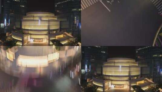 徐汇区港汇恒隆广场夜景高清在线视频素材下载