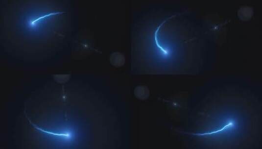 蓝色线条灯光粒子精灵描边动画飞舞叠加22高清在线视频素材下载