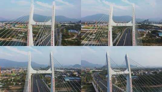 桂林南洲大桥近景左环绕高清在线视频素材下载
