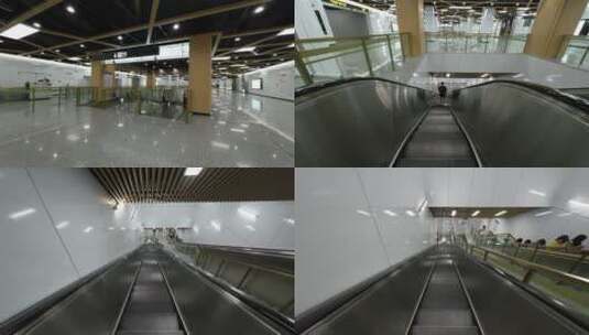 上海15号线地铁换乘通道高清在线视频素材下载