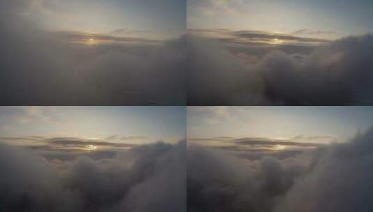 穿透云层的朝阳高清在线视频素材下载