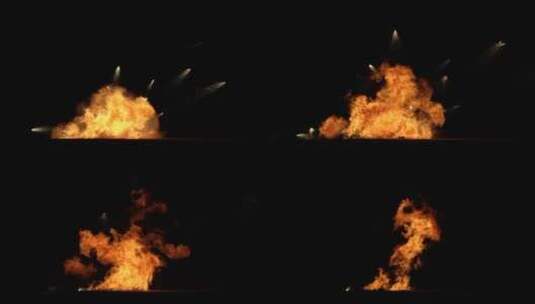 4k爆炸生成的多种火焰效果背景视频素材22高清在线视频素材下载