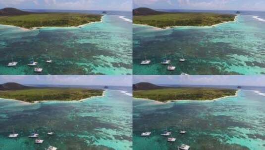 清澈见底的大海海水海岛风光高清在线视频素材下载