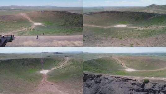 内蒙古乌兰哈达火山高清在线视频素材下载