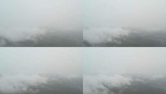 乡村雨雾航拍高清在线视频素材下载