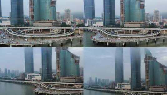 航拍二三年年初一厦门演武大桥高清在线视频素材下载