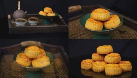 月饼  中国传统美食高清在线视频素材下载