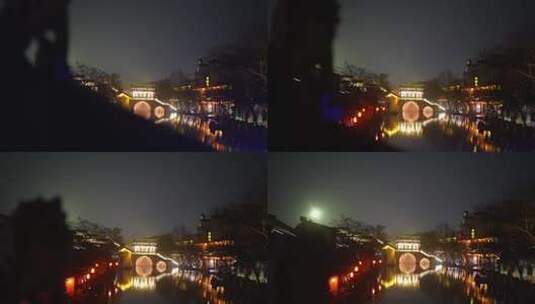 绍兴安昌古镇夜景高清在线视频素材下载