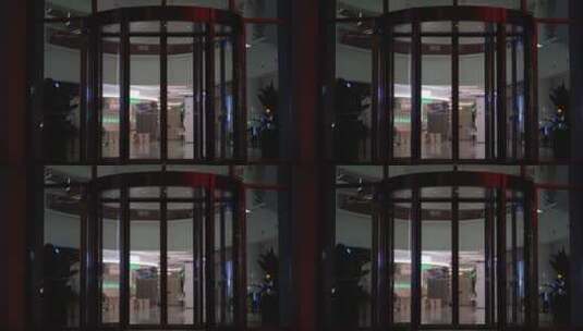 酒店大厅旋转门高清在线视频素材下载