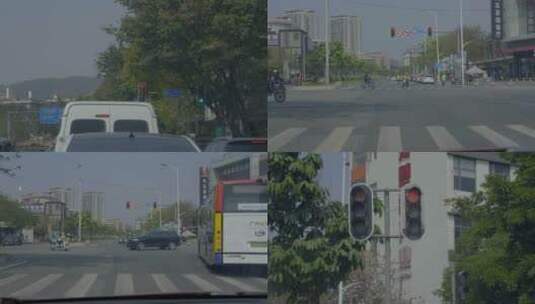 2023广州天河驾驶汽车红绿灯合集高清在线视频素材下载