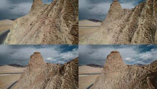 西藏旅游风光219国道烽火台高清在线视频素材下载