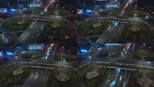 夜晚城市立交桥高清在线视频素材下载
