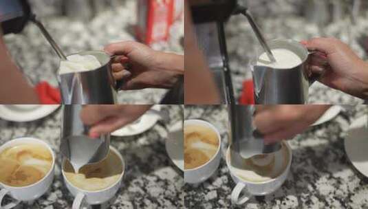 咖啡_咖啡拉花手工咖啡高清在线视频素材下载