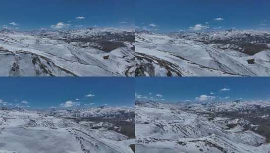 西藏吉隆县雪山群航拍纯净雪山群航拍高清在线视频素材下载