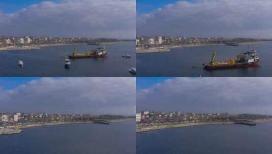 伊斯坦布尔马尔泰佩博斯普鲁斯海峡鸟瞰图高清在线视频素材下载