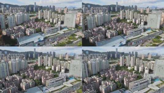 深圳益田周边城市建筑交通航拍高清在线视频素材下载