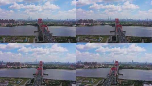 广州番禺新光大桥蓝天-12高清在线视频素材下载