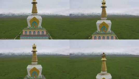 藏区白塔 藏族白塔 天堂寺高清在线视频素材下载