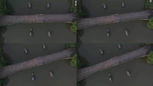 杭州市拱墅区拱宸桥风光航拍高清在线视频素材下载