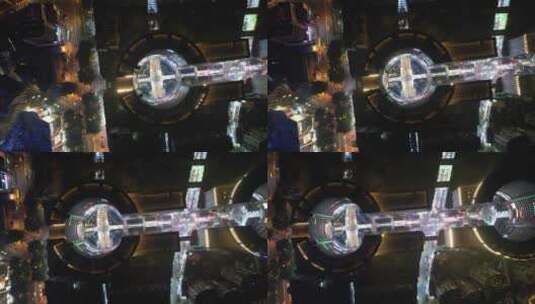 航拍广西柳州谷埠街夜景高清在线视频素材下载