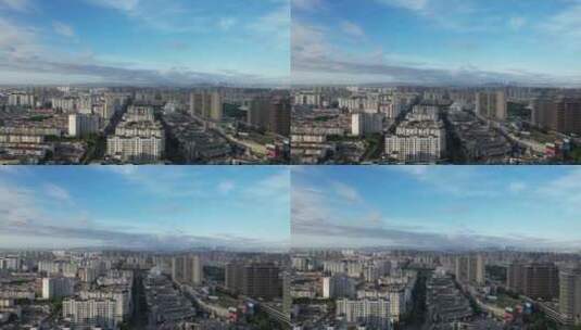 浙江台州商务区高楼建筑航拍高清在线视频素材下载