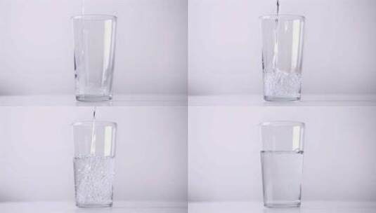 水杯倒水、玻璃杯、水杯高清在线视频素材下载