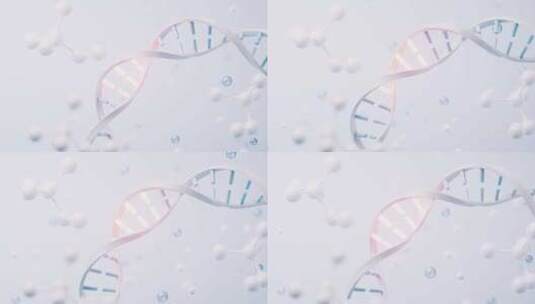 DNA与生物科技概念3D渲染高清在线视频素材下载