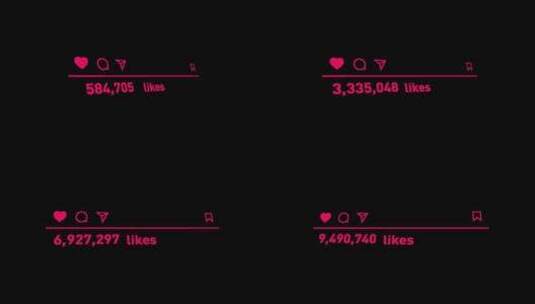 Instagram喜欢计数器Alpha高清在线视频素材下载