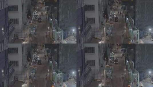 香港半山街道夜景高清在线视频素材下载