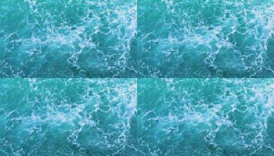 海南琼州海峡海上海浪浪花满画幅海水高清在线视频素材下载