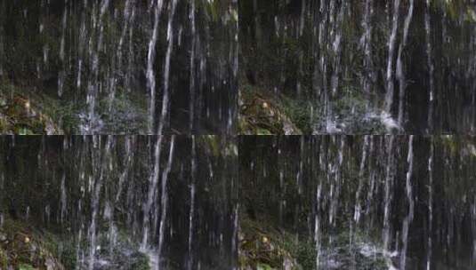 岩壁流水水流高清在线视频素材下载