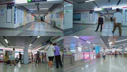 城市杭州地铁人流延时视频素材高清在线视频素材下载