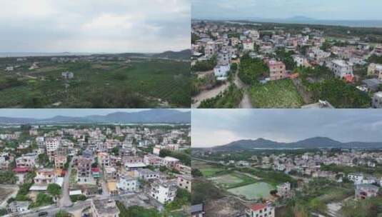 海南农村村镇航拍高清在线视频素材下载