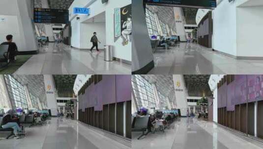 4K-漫步在国际机场航站楼03高清在线视频素材下载