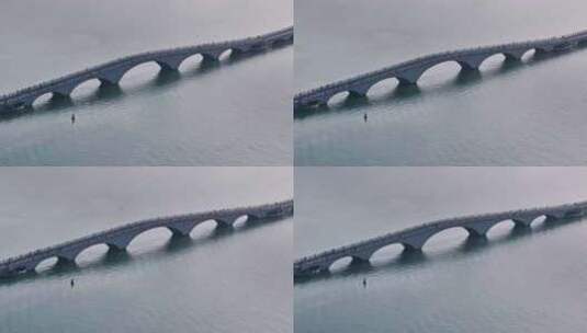 淀山湖 彩虹桥 上海青浦 春游高清在线视频素材下载