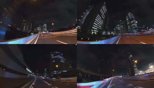 夜间行车驾驶高清在线视频素材下载