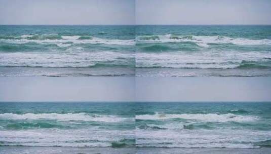 海南海边海浪与沙滩升格高清在线视频素材下载