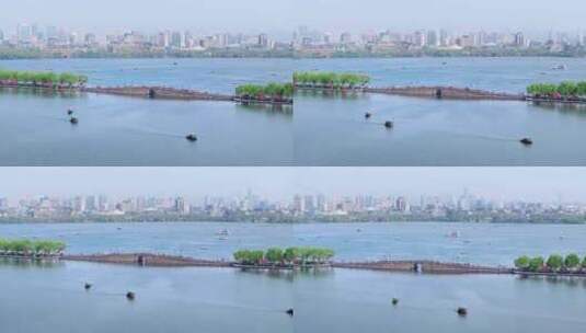 航拍杭州西湖高清在线视频素材下载