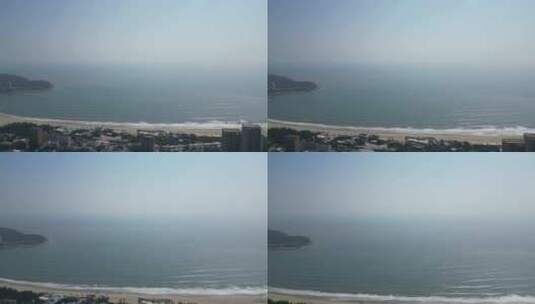 航拍广东阳江海陵岛大角湾沙滩高清在线视频素材下载