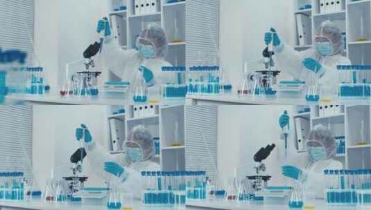 在高科技实验室开展基因工程研究以改进和高清在线视频素材下载