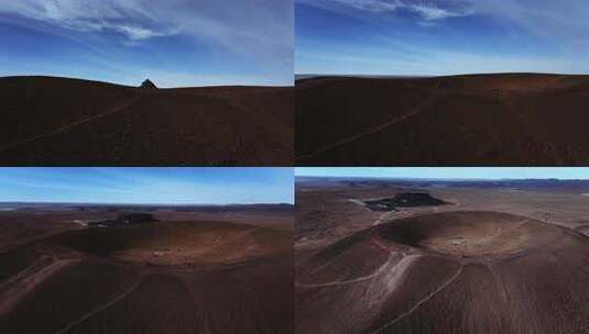 马蹄山火山航拍高清在线视频素材下载