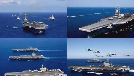 中国海军现代化建设成就 航空母舰 驱逐舰高清在线视频素材下载