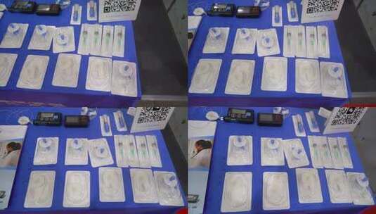 医疗产品展会展示场景高清在线视频素材下载