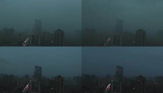 暴雨中的都市【4k延时】高清在线视频素材下载