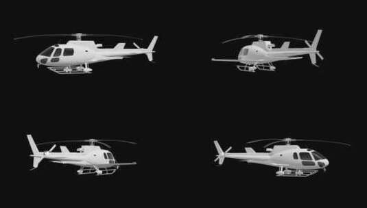 直升机三维立体模型元素展示高清AE视频素材下载