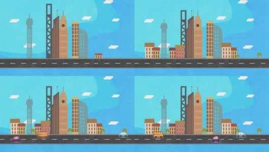 城市建筑军民融合轨道交通新能源智造高清AE视频素材下载