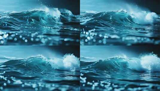 抽象海浪粒子科技感流动背景视频高清在线视频素材下载