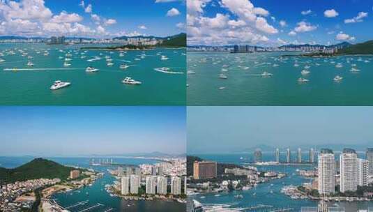 三亚游艇出海航拍延时摄影大合辑高清在线视频素材下载