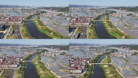 航拍农业大棚种植基地高清在线视频素材下载